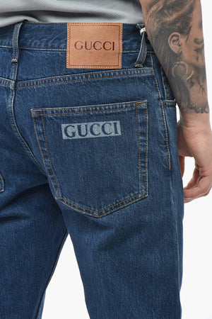 Regular Fit Jeans With Branded Button 16cm