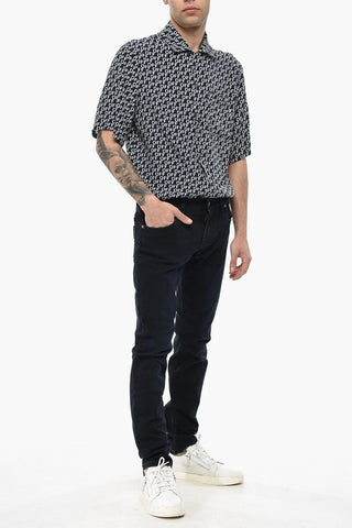 Skinny Fit Stretch Denim Jeans 16cm