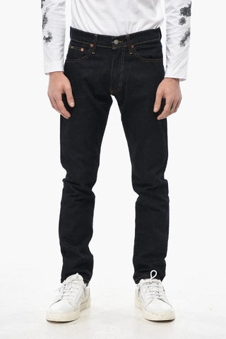 Tapered-Jeans mit sichtbaren Nähten 17cm