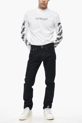 Tapered-Jeans mit sichtbaren Nähten 17cm