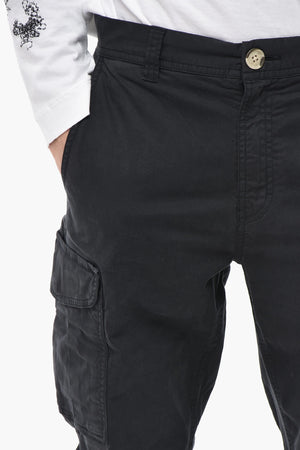 Cargohose aus Stretch-Baumwolle in Uni