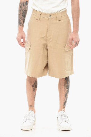 Cargo-Shorts aus Leinenmischung mit Gürtelschlaufen