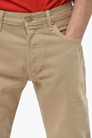 5-Pocket Cotton Pants with Branded Button