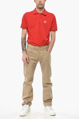 5-Taschen-Hose aus Baumwolle mit Logoknopf