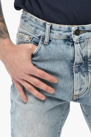 Light-Wash Denim Skinny-Fit Jeans CURVED LOGO 15cm