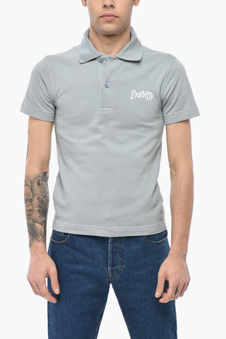 Zweiknopf-Poloshirt Aus Baumwoll-Piqué Mit Logostickerei