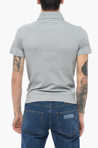 Cotton Piqué Two-Button Polo With Logo Embroidery