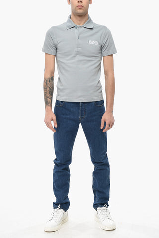 Cotton Piqué Two-Button Polo With Logo Embroidery