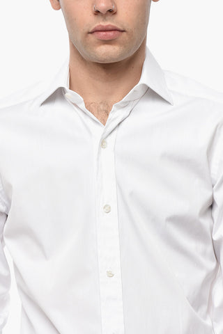 Cotton Poplin Shirt with French Collar