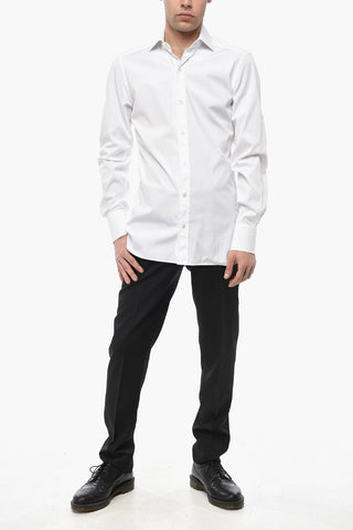 Cotton Poplin Shirt with French Collar