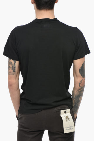 Cigarette-Fit-T-Shirt aus Baumwolle mit geprägtem Logo
