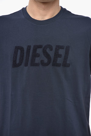 Crewneck Cotton T-Shirt T-DIEGOR-BIG With Terry Logo