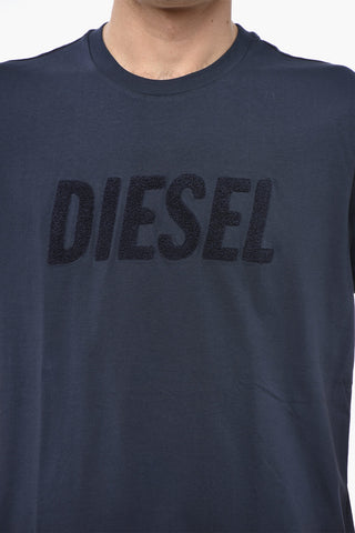 Crewneck Cotton T-Shirt T-DIEGOR-BIG With Terry Logo