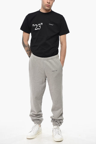 Joggers in Cotone Garzato LOGO con Coulisse