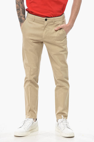 Stretch-Baumwollhose mit regulärem Bund