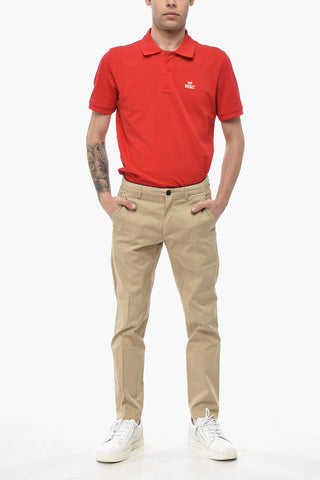 Stretch-Baumwollhose mit regulärem Bund