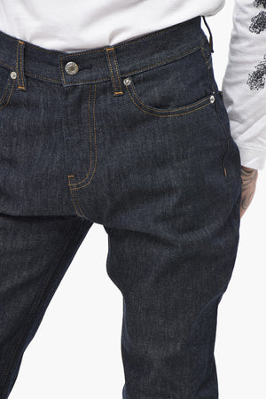 Mid-Rise Skinny Denim Jeans Dark Wash 19cm