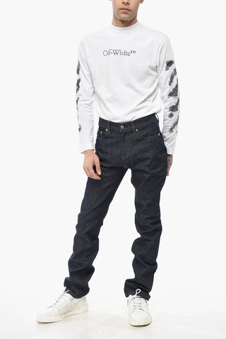 Skinny Jeans Mid-Rise Aus Dunkel Gewaschenem Denim 19cm