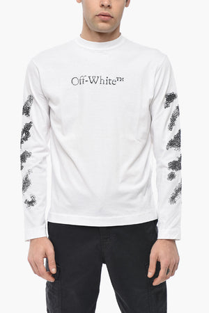 T-Shirt Mit Rundhalsausschnitt DIAG SKETCH Mit Besticktem Logo