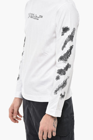 T-Shirt Mit Rundhalsausschnitt DIAG SKETCH Mit Besticktem Logo