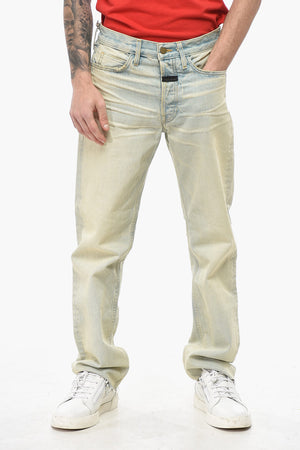 Regular Fit Jeans with Frayed Hem 20cm