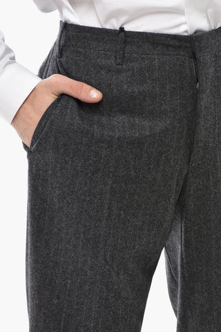 CC COLLECTION 버진 울 레귤러 웨이스트 팬츠 벨트 루프