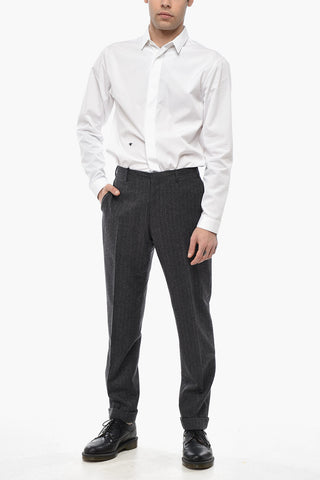 CC COLLECTION 버진 울 레귤러 웨이스트 팬츠 벨트 루프