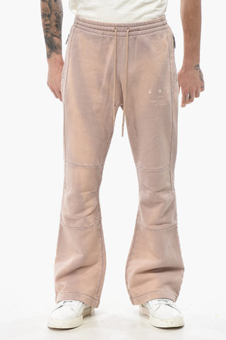 Joggers Bootcut in Cotone Tie Dye con Dettagli Garzati