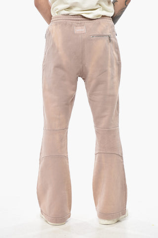 Joggers Bootcut in Cotone Tie Dye con Dettagli Garzati