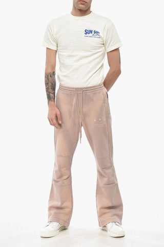 Cotton Tie-Dye Bootcut Joggers With Garzati Details
