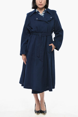 EMPORIO Double-Breasted Belted Coat