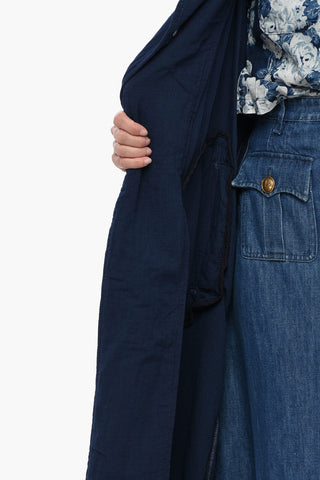 EMPORIO Double-Breasted Belted Coat