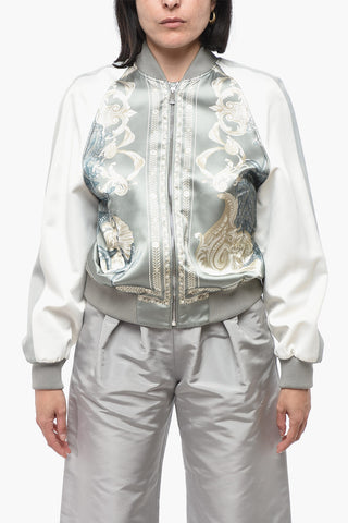 Bomber in Satin LA GRECA con Zip Frontale