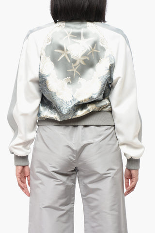 Bomber in Satin LA GRECA con Zip Frontale