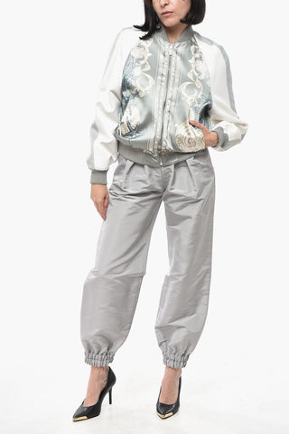 Bomber in Satin LA GRECA con Zip Frontale