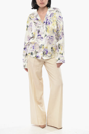 SEASONAL Camicia in Satin Motivo Floreale