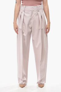 Zweifaltenhose aus Stretch-Schurwolle