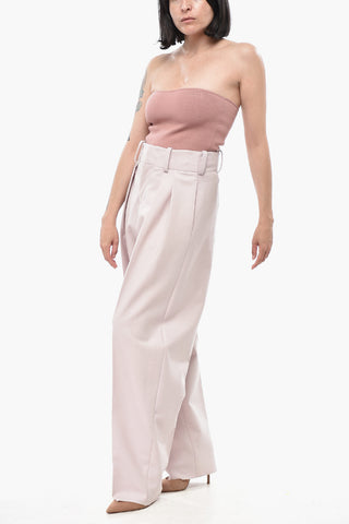Pantaloni a 2 Pinces in Lana Vergine Stretch
