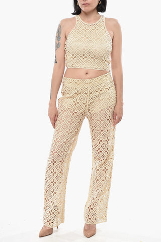 Crop Top Crochet con Fodera