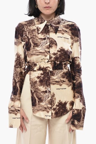 Shirt CURTAIN Patterned Stretch Fabric