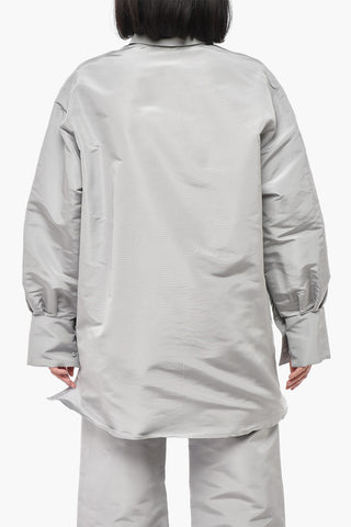 Oversized Bluse Aus Seidenorganza Mit Tasche