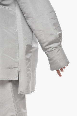 Oversized Bluse Aus Seidenorganza Mit Tasche