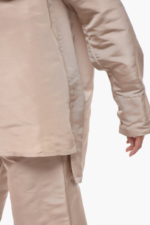 Oversized Bluse Aus Seidenorganza Mit Tasche