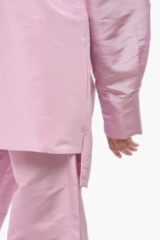 Oversized Bluse Aus Seidenorganza Mit Tasche