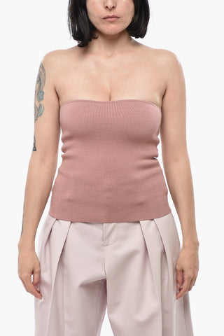 Elasticated Knit Tube Top