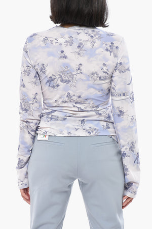 Top Girocollo OFF FRESCO in Tessuto Stretch Fantasia