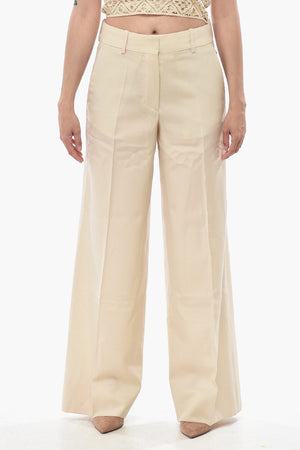 SEASONAL Palazzo-Hose aus Schurwolle mit verdecktem Verschluss