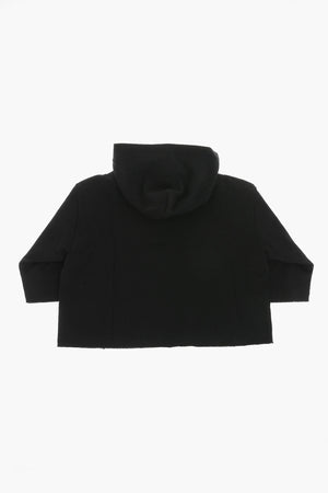 MM6 Brushed Cotton Short-Sleeve Hooded Sweatshirt
