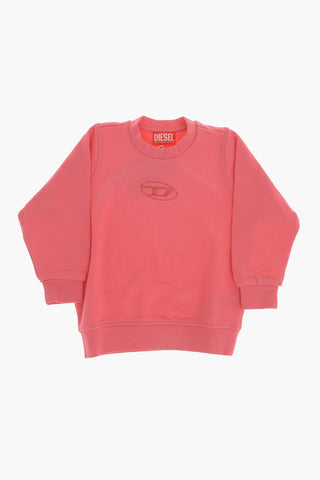 Cotton Crewneck Sweatshirt with Tonal Monogram