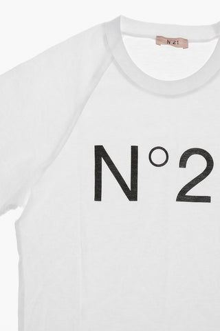T-shirt Girocollo in Cotone con Stampa
